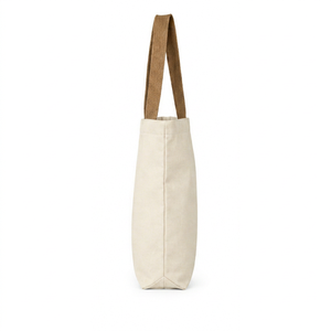 Sac fourre-tout en toile calicot avec logo personnalisé, réutilisable, en coton, avec fermeture éclair, longues poignées, pour courses et voyages - Product Image 4