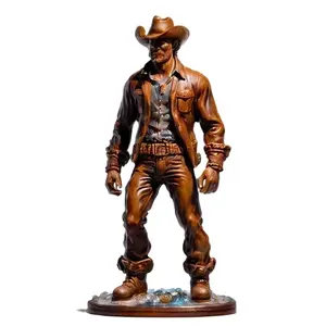 Resin cowboy statues/figurine/sculpture, Custom resin Tabletop animal Gift & Crafts for Home & Office