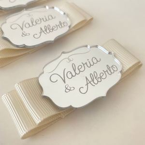 Étiquettes personnalisées en acrylique miroir pour mariage, étiquettes nominatives personnalisées pour la fête des mères et Noël, imperméables - Product Image 5