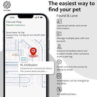 RFID 134,2 kHz & QR-Code Haustier-ID-Tag, Halsband anhänger, Hilfe für verlorene Haustiere nach Hause, Ersetzen des Mikrochips für Smart Auto Pet Door und Feeder