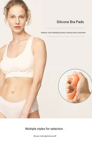 Petali per il seno in silicone triangolari invisibili con effetto push-up, per il sollevamento del seno, stile reggiseno <span class=keywords><strong>da</strong></span> donna, per costumi <span class=keywords><strong>da</strong></span> bagno, con garanzia di qualità - Product Image 2