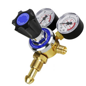 Vanne régulatrice de pression à une seule étape pour acétylène, oxygène, hélium, propane, CO2, avec débitmètre - Product Image 1