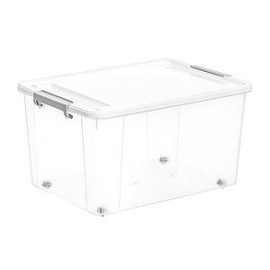 Caja de almacenamiento de plástico transparente Xitianlong rectangular de 3L a 120L con tapa para ropa, libros, uso doméstico y en dormitorios. - Product Image 2