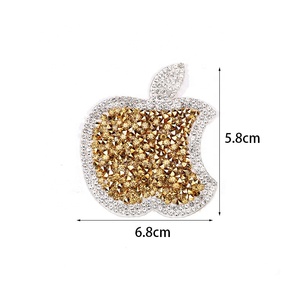 Transfert thermocollant <span class=keywords><strong>en</strong></span> strass motif pomme vert citron pour T-shirt, sweat à capuche, femmes, enfants, DIY, vente <span class=keywords><strong>en</strong></span> gros - Product Image 4