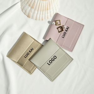 Pochette en cuir PU personnalisée avec logo imprimé, pochettes à boutons en similicuir PU de qualité supérieure pour bijoux ou emballage cadeau, pochette à bijoux en cuir - Product Image 6