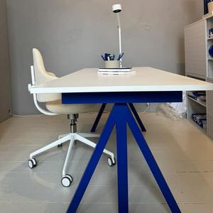 Klein Blue <b>Computer</b> Desk Rectangle Space Saving Home Office Workbench Designer Style <b>Small</b> Apartment Use - Product Image 3