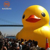 Canard gonflable géant Décoration publicitaire de dessin animé extérieur Grands canards gonflables en caoutchouc jaune à vendre