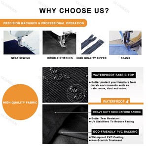 Bền Có Thể Điều Chỉnh L-Hình Dạng Vườn Sofa Bìa Không Thấm Nước Đồng Bằng Góc Sofa Bao Gồm Với Đánh giá Tốt Đồ Nội Thất Phụ Kiện - Product Image 6