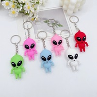 Porte-clés Alien Vert, Cadeaux et Breloques de Fête Alien, Adorables Breloques Animaux Spatiaux en Résine, Pendentifs de Sac, Décoration, Anneau de Clés Alien