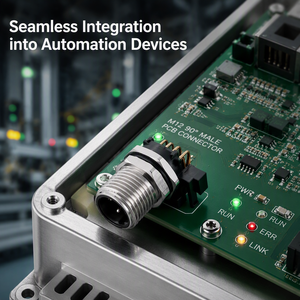 Connettore M12 a 90 Gradi per Montaggio su PCB, Codifica A B D, 4 5 8 12 Pin Maschio Femmina, Presa Circolare Impermeabile IP67 IP68 - Product Image 4