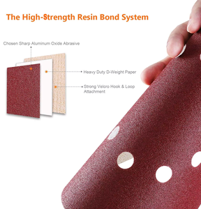 10 Stück 9 Zoll Trockenbau-Schleif scheiben Aluminium harz gebundene 10-Loch-Hakens ch laufe mit Körnungen - Product Image 4