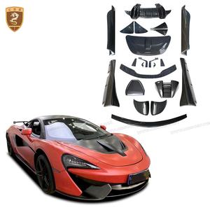 Kit de carrocería de estilo Novi de fibra de carbono para Mclaren 540C <span class=keywords><strong>570S</strong></span> 570GT, capó de motor de labio delantero, falda lateral, difusor trasero, piezas de coche - Product Image 5