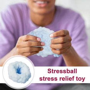 Balles anti-stress sonores et moelleuses, effet peau de glace, jouets sensoriels Fidget, Balle anti-stress, Soulagement de l'anxiété, Balle à presser moulable faite à la main - Product Image 3
