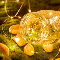 Guirnalda de Luces LED Recargables con Batería, 8 Modos, Temporizador, Portátiles, para Interiores, Jardín, Bodas, Festivales, Decorativas, con Cable de Cobre