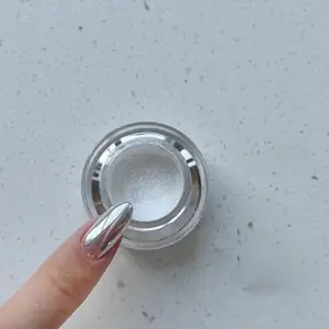 magic white pearl chrome nail/ chrome mirror aurora powder China supplier