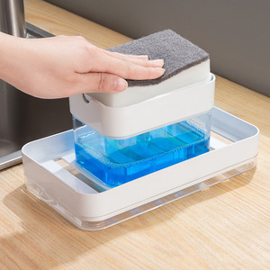 Distributeur automatique <span class=keywords><strong>de</strong></span> savon <span class=keywords><strong>de</strong></span> <span class=keywords><strong>cuisine</strong></span>, boîte <span class=keywords><strong>de</strong></span> presse <span class=keywords><strong>de</strong></span> détergent, bouteille <span class=keywords><strong>de</strong></span> presse, combinaison d'éponge, nettoyage <span class=keywords><strong>de</strong></span> la vaisselle, vidange <span class=keywords><strong>de</strong></span> liquide, boîte <span class=keywords><strong>de</strong></span> savon - Product Image 1