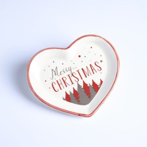 Piatto a forma di cuore con design natalizio per decorazioni da tavola per le festività - Product Image 1