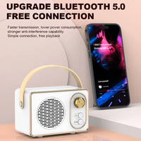 Mini Altavoz Retro de Fábrica, Radio Vintage, Excelente Calidad, Altavoz Inalámbrico Portátil para Teléfono, Tarjeta TF, FM