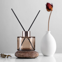120ml clair ambre personnalisé recharge diffuseur d'air arôme luxe huile essentielle diffuseur de roseau désodorisant bouteille en verre
