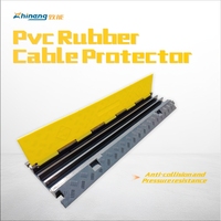 Protector de Cables de Goma de 3 Canales, Reductor de Velocidad, Capacidad de 12000 lb, Cubierta Protectora de Cables de Alta Resistencia, 15-25 mph, 50 mm de Altura, Portátil