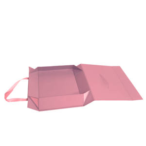 Emballage personnalisé en carton pliable imprimé vert et rouge pour le miel, les bijoux, les envois de mariage avec logo - Product Image 3