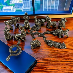 Cadeaux <span class=keywords><strong>d</strong></span>'anniversaire en laiton pur KI Tengqiao pour les douze signes du zodiaque chinois : Rat, Bœuf, Tigre, Lapin, <span class=keywords><strong>Dragon</strong></span>, Serpent, Cheval - Product Image 2