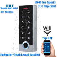 Lector de teclado con Control de acceso independiente, aplicación Tuya, WiFi, IP68, impermeable, pantalla táctil inteligente, biométrico, huella dactilar, RFID
