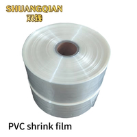 Film d'emballage en plastique souple transparent en gros, rouleau de film rétractable PVC/PE