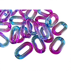 Résine époxy de qualité supérieure, maillons de chaîne artistiques, formes rondes colorées, pièces décoratives transparentes faites à la main pour la coulée et l'artisanat - Product Image 1