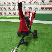 Broyeur de bois forestier, déchiqueteuse de bois à moteur essence, broyeur de bois pour tracteur PTO 15 CV