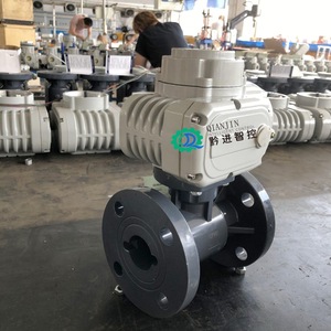 Qianjin Intelligent <b>Control</b> Upvc Ball Valve Dc24V 4G <b>Wireless</b> Regulating Type Water Conservancy <b>Heating</b> - Product Image 3