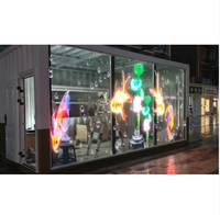 Film LED transparent flexible pour fenêtres, auto-adhésif, résolution 4K, luminosité 2000 cd, utilisation intérieure, affichage couleur intégrale