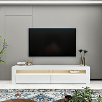 Desain Unit Tv kayu di ruang tamu konsol meja Tv berdiri televisi Modern kabinet Tv dengan penyimpanan