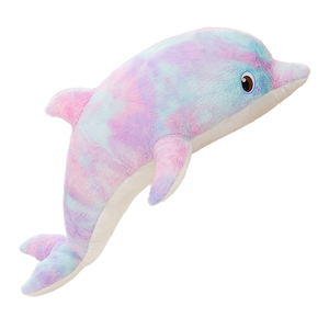 Simpatico Peluche a Forma di Delfino Colorato, Giocattolo Creativo con Imbottitura in Cotone PP, Morbidissimo <span class=keywords><strong>Cuscino</strong></span> per <span class=keywords><strong>Bambini</strong></span> - Product Image 1