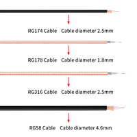 Cable de Extensión RF Coaxial de Baja Pérdida de 50 Ohmios, Conector N Macho a N Hembra, Longitud Personalizada, para Antena de Estación Base, Compatible con OEM/ODM