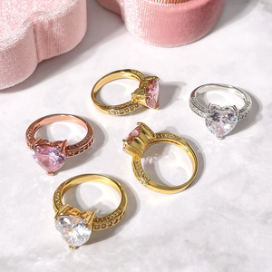 Anillo de Plata de Ley 925 FOXI, Joyería Fina de Fábrica, Anillo de Corazón con Circonita 5A, Anillo de Eternidad, Anillo de Compromiso para Mujer - Product Image 3