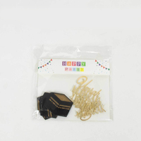 6-teiliges Set Kaaba Umrah Mubarak Goldene Buchstaben Acryl Verschiedene Größen Cupcake-Topper Kuchendekoration EID Ramadan Kareem Party-Deko