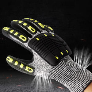 قفازات عمل مقاومة للصدمات من مادة TPR وHPPE للشتاء، قفازات واقية ضد الثقب للرجال - Product Image 1