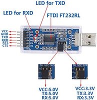 Adaptador de Serie USB a TTL con Chip FTDI FT232RL, Compatible con Windows 10, 8, 7 y Mac OS X