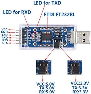 อะแดปเตอร์อนุกรม USB เป็น TTL กับชิป FTDI FT232RL เข้ากันได้กับ Windows 10, 8, 7และ <span class=keywords><strong>Mac</strong></span> <span class=keywords><strong>OS</strong></span> <span class=keywords><strong>X</strong></span> - Product Image 5