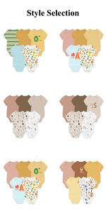 Body de Bebé de Manga Corta <span class=keywords><strong>con</strong></span> Estampado de Dibujos Animados, Unisex, Ecológico, 100% Algodón Orgánico, <span class=keywords><strong>con</strong></span> Botones a Presión, Compatible <span class=keywords><strong>con</strong></span> ODM y OEM - Product Image 6