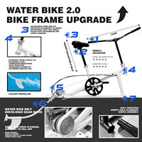 Spatium 2023 Bateaux à pédales gonflables flottantes pour vélo aquatique eau à pédales nouvelle collection