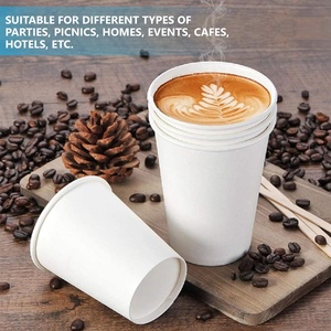Gobelets isothermes pour boissons chaudes avec logo, gobelet à café en papier à paroi simple pour usage professionnel en café et bureau - Product Image 5