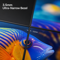 Écran mural vidéo LCD 65 pouces 3,5 mm 4K Ultra HD, panneau industriel, écran de jonction, moniteur pour salle de contrôle, 500 nits, 7x24, anti-reflet, 1 an