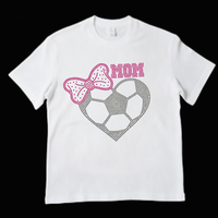 Transferts thermiques en strass pour t-shirts, design « maman footballeuse », best-seller