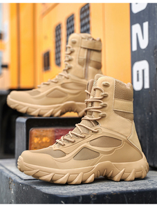 High-top Tactical Shoes Men's Lace-up <b>Work</b> Botas for Men's Outdoor Durable Tactical <b>Boots</b> - Product Image 5