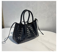 Nouveau Sac Fourre-Tout Tressé de Luxe Léger Mode 2025 en Cuir Véritable, Sac à Main Femme en Cuir, Sac Seau à Bandoulière