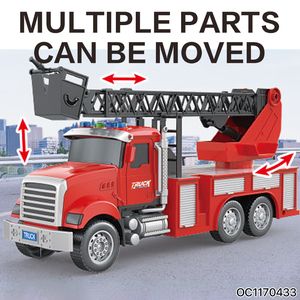 1:18 juguetes de camión de <span class=keywords><strong>bomberos</strong></span> de plástico <span class=keywords><strong>grande</strong></span> de fricción realista para niños con sonido ligero - Product Image 3