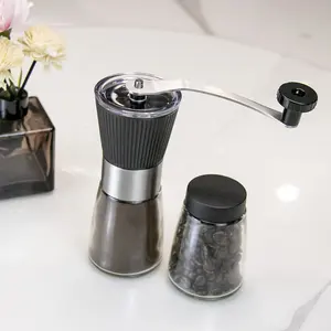 Portable Glass Grinder Coffee Manual Stainless Steel With Ceramic Burr Core