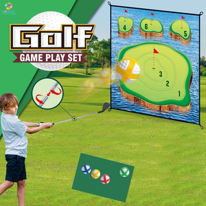Ensemble de tapis d'entraînement de golf en plastique pour enfants, intérieur/extérieur, aides à l'entraînement sportif pour les tout-petits et les enfants, kit extérieur de putting green - Product Image 1